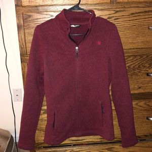 Red North Face jacket
